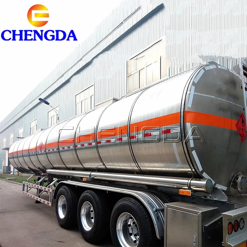 3 ejes de 45000 a 50000 litros de aluminio de acero mejor precio aceite Diesel camión cisterna de combustible tanque Semi remolque