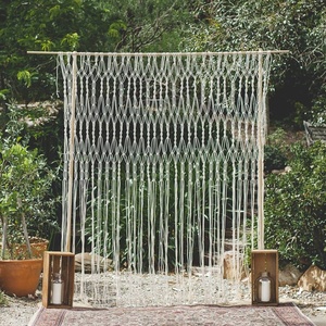 <b>Macrame</b> <b>Curtains</b> 100% Polyester Blackout Modern Flame Retardant Wedding Backdrop Large Size for Theme Decoration - Product Image 2