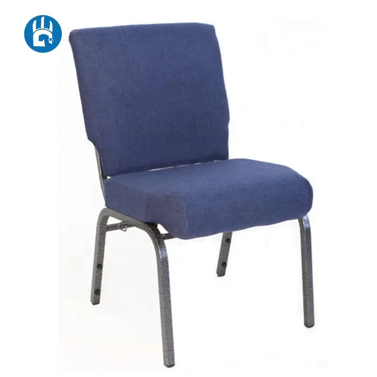 Chaise d'église en tissu bleu, haute qualité, métal, phare, cinéma