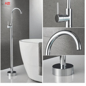<span class=keywords><strong>Robinet</strong></span> de <span class=keywords><strong>baignoire</strong></span> autoportant à une poignée French Gold Design classique au sol blanc et noir avec fonction électrique - Product Image 6
