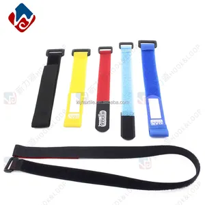 China wholesale fast delivery low price hook and loop fixed straps with plastic buckle