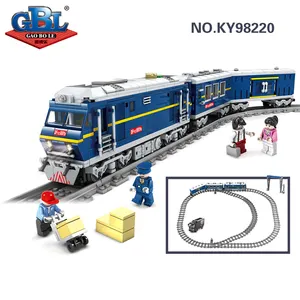 KAZI Building Block Toys Train Series Rail Train Toys Electric Train Toys