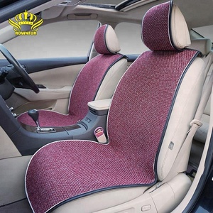 Funda Universal de lino para asiento de coche, cubierta roja de alta calidad para el verano, para el interior del vehículo - Product Image 5