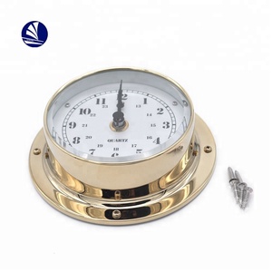 Horloge murale en laiton de la série Clock <span class=keywords><strong>Yacht</strong></span>, horloge à quartz nautique pour bateau - Product Image 3