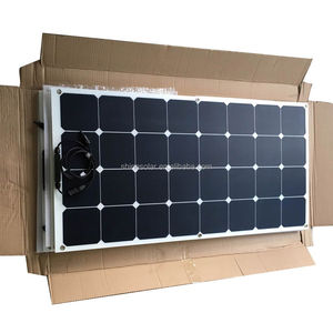 Impermeable celular SunPower 100 W ETFE fibra de vidrio negro semi-flexible panel solar monocristalino - Product Image 5