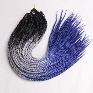 Extensiones <span class=keywords><strong>de</strong></span> Cabello Sintético Ombre Senegalese Twist, Color Gris Lujoso para Mujer, Trenzas <span class=keywords><strong>de</strong></span> Ganchillo, 24 Raíces/paquete, Rosa, Entrega en 24 Horas, 5mm - Product Image 5