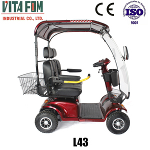 Scooter de Movilidad Eléctrico Antideslizante y Resistente al Desgaste de Doble Asiento para Discapacitados, 2 Plazas, 4 Ruedas y con Techo - Product Image 5