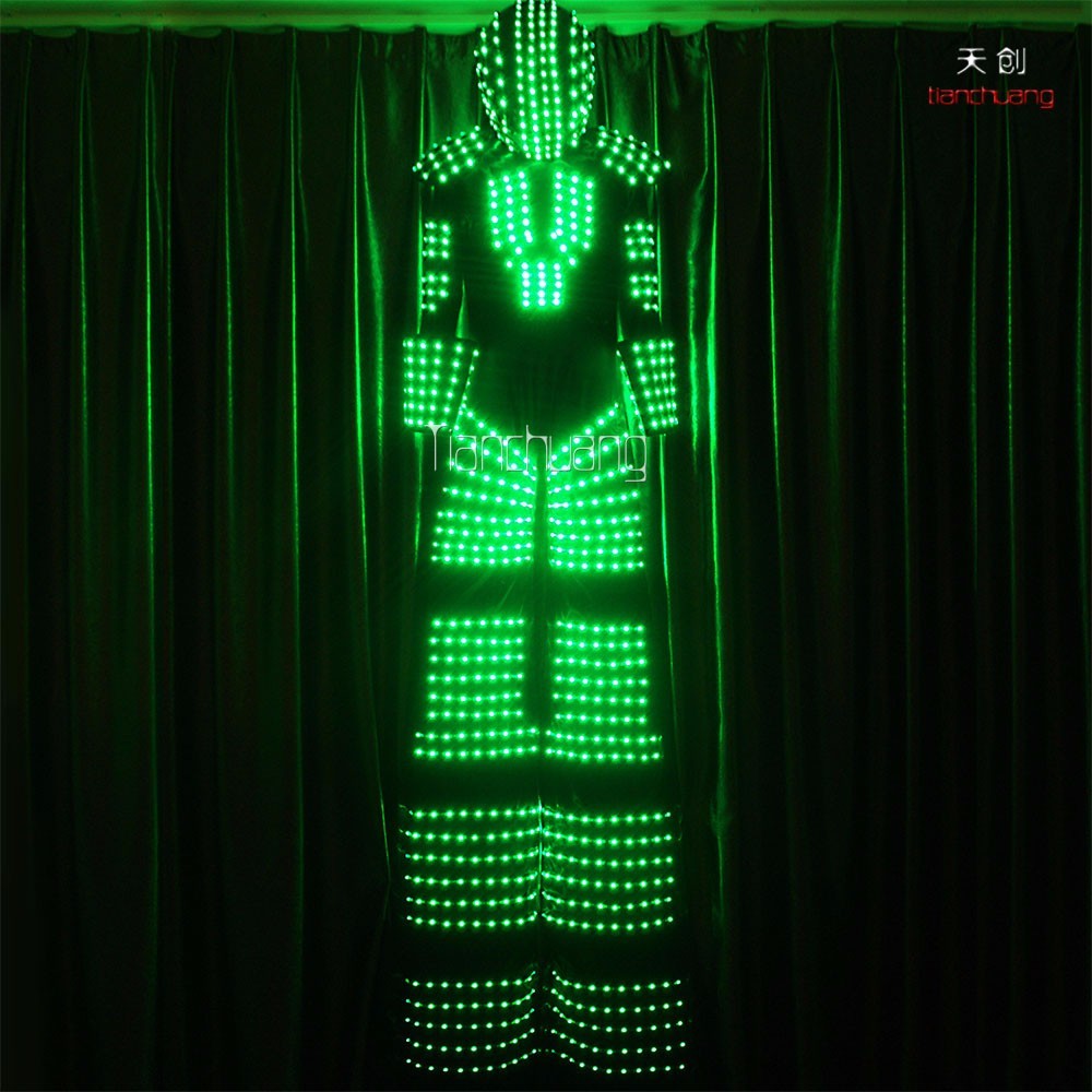 Programmé LED échassier Robot, incroyable sans fil DMX512 contrôlée LED robot échassier pour la danse