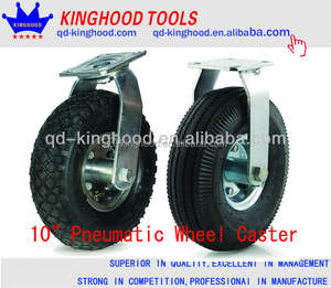 4pcs 10 "roda pneumática do rodízio do pneu com rígido e giratório - Product Image 5