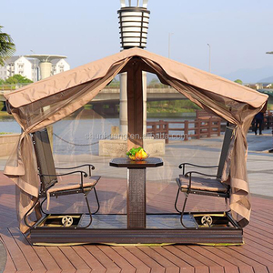 Offre Spéciale extérieure en métal patio balançoire chaise pour 4 personnes avec auvent de jardin - Product Image 3