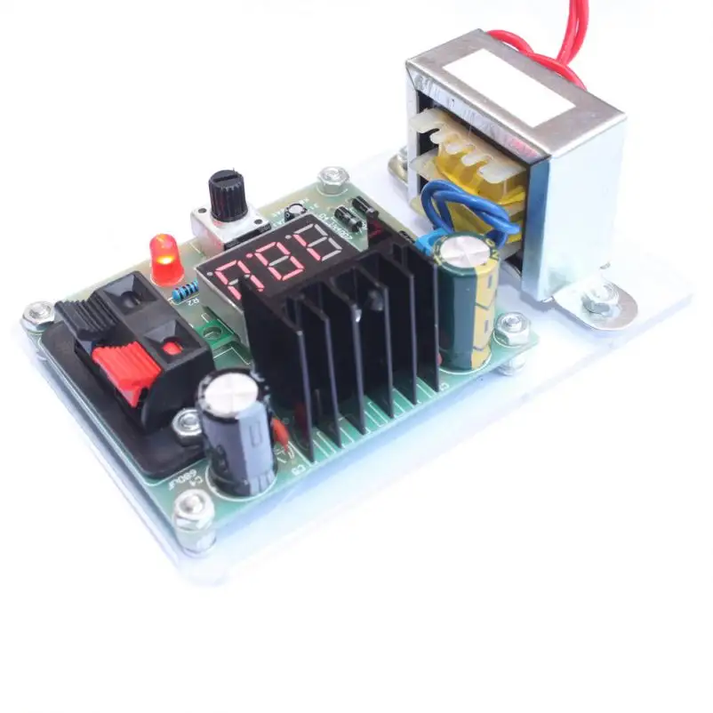 LM317 1.25V-12V 지속적으로 조절 가능한 전압 전원 공급 장치 DIY 전자 키트 변압기 미국 플러그