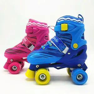 2017 new style high quality wholesale 4 wheels double 2 in 1 roller skate shoes for children kids soy luna attachable wheels for