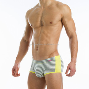 Hot nuovo disegno tessuto a righe mens sportivo <span class=keywords><strong>brasiliano</strong></span> cut shorts retrò biancheria intima - Product Image 3