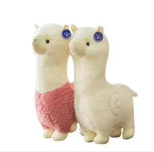 Mainan Boneka Alpaca Lumpur Rumput, Mainan Boneka Domba Llama Lucu