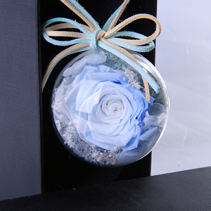 Rose préservée faite à la main en vente chaude dans un pendentif porte-clés en boule acrylique, vente en gros, Yunnan Chine, fête des mères, Noël - Product Image 5