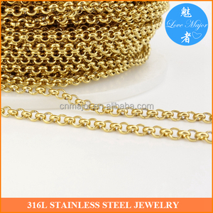 Bán Buôn Mạ Vàng 316 Thép Không Gỉ <span class=keywords><strong>Belcher</strong></span> Chuỗi 2.5 Mm Trong Spool Cho Đồ Trang Sức Thời Trang Làm - Product Image 3