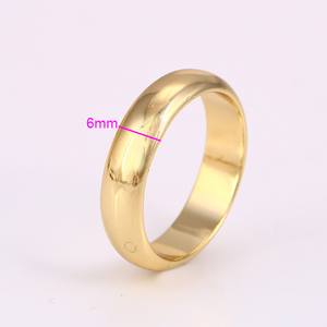 10564 Xuping 14k color oro clásico <span class=keywords><strong>anillo</strong></span> <span class=keywords><strong>de</strong></span> <span class=keywords><strong>casado</strong></span> con diseño sencillo para mujeres y hombres - Product Image 2