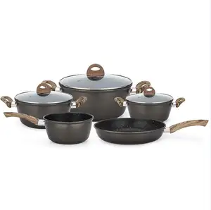 Thép Carbon Cookware Set Nấu Ăn Nồi Với Lớp Phủ Không Dính