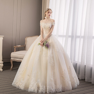 Yi Wu magazzino di fabbrica di colore nero con spalle scoperte con ricamo abiti da sposa gratis drappeggio abiti da damigella fata - Product Image 1