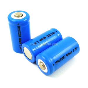 Düğme üst RCR <span class=keywords><strong>123</strong></span> <span class=keywords><strong>LiFePO4</strong></span> pil 17335 400 mAh 3.2 V lityum fosfat 3 V şarj edilebilir flaş ışığı