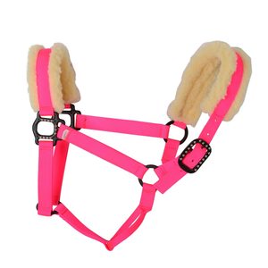 EQUIZONE Cabestro de caballo de nailon rosa fuerte con costura doble y triple Equipo equino de calidad superior - Product Image 1