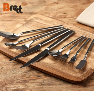 Sử dụng nhà hàng đám cưới Flatware Set thép không gỉ vàng thiết lập dao kéo Trắng xử lý - Product Image 3