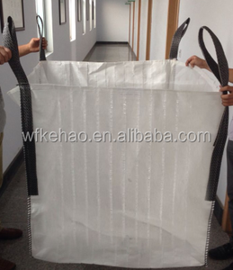 Fondo plano <span class=keywords><strong>y</strong></span> transpirable reciclaje pp súper fibc gran saco para el embalaje de pellets de madera madera - Product Image 4