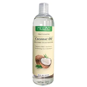Wholesale coco body coconut oil-Organic Melao Pure Body Naturals Fractionated Bulk Coconut Oil for Hair and Body Natural Skin Moisturizer with Good Price