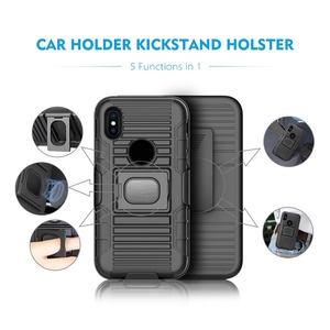 Funda 3 en 1 con soporte tipo armadura robótica para teléfono móvil iPhone <span class=keywords><strong>X</strong></span> <span class=keywords><strong>8</strong></span> con soporte magnético para coche - Product Image 5