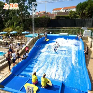 คาวบอย Flowrider ท่องบอร์ดจำลองสกีน้ำพร้อมเครื่องเซิร์ฟเวฟ