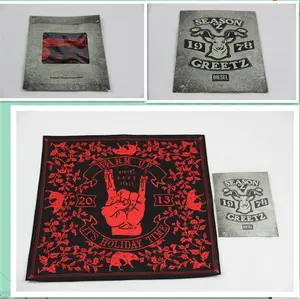 Bandana quadrada de algodão impressão de design personalizado limitado de alta qualidade