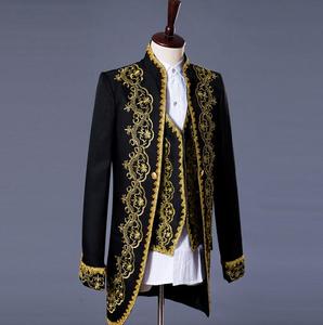 <span class=keywords><strong>Manteau</strong></span> <span class=keywords><strong>de</strong></span> <span class=keywords><strong>queue</strong></span> <span class=keywords><strong>de</strong></span> smoking pour hommes Designer Broderie Diamants Paillettes brillantes Diamants Décoration - Product Image 2