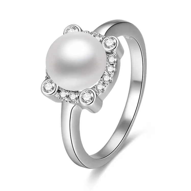 POLIVA Tanishq Silver Jewellery Pearl Ring Sets Platinum Prices in Pakistan Finger Ring 925 Sterling Silvee Ring Women's