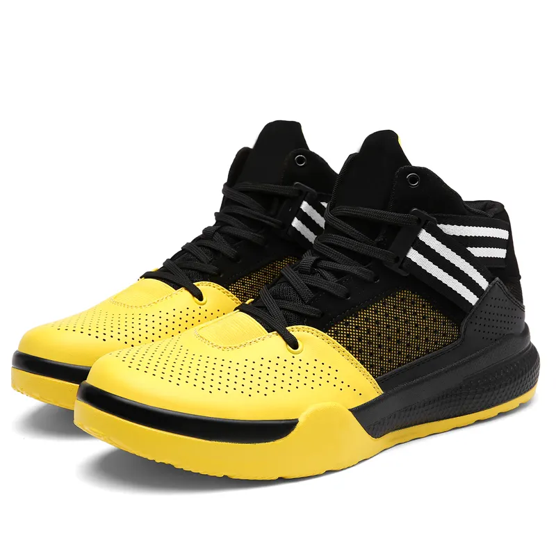 Factory Direct Sale Custom Men yellow basketball shoes