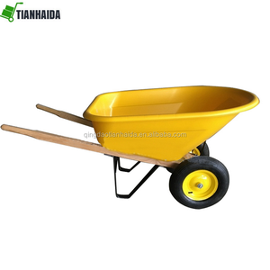 WH8802 140L Offre Spéciale grand australie plastique manche en bois brouette à double roue - Product Image 2