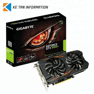 Carte graphique de jeu pour ordinateur de bureau GIGABYTE <span class=keywords><strong>GTX</strong></span> 1050Ti Windforce <span class=keywords><strong>OC</strong></span> 4G GDDR5 d'occasion - Product Image 2