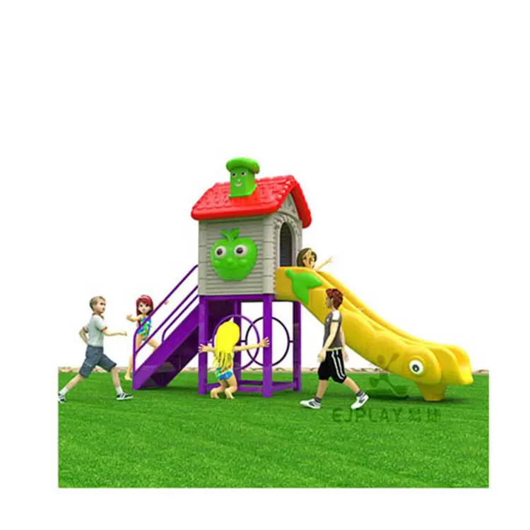 Toboggan de terrain de jeu en plastique pour petits enfants simples populaires