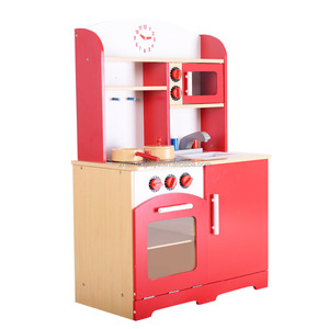 Ensemble de jeu de <span class=keywords><strong>cuisine</strong></span> <span class=keywords><strong>en</strong></span> <span class=keywords><strong>bois</strong></span> pour enfants <span class=keywords><strong>en</strong></span> MDF, couleur rouge - Product Image 1