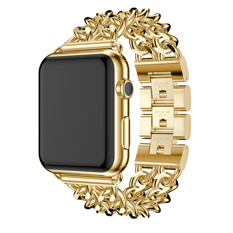 Браслет-петля для Apple Watch, металлический ремешок, роскошный браслет для смарт-часов, металлический ремешок из нержавеющей стали, браслет-цепочка для часов