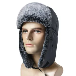 冬季雪帽雷锋帽/冬帽毛绒动物帽/俄罗斯风格带耳罩的仿皮帽