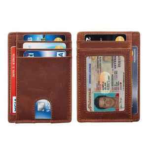 RFID — portefeuille en cuir véritable pour hommes, mince et minimaliste, <span class=keywords><strong>porte</strong></span>-cartes de crédit - Product Image 3