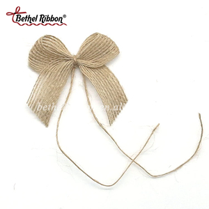 2018 New Design Natural <strong>Jute</strong> Burlap <strong>Ribbon</strong> Bows for Christmas Garland - Product Image 4