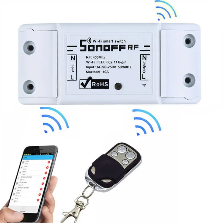 Sonoff RF 433 MHz Wifi אלחוטי חכם מתג Wifi מבוקר אור מתג Wifi מרחוק כוח מתג תמיכה RF מקלט