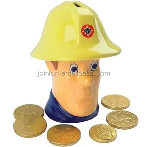 Caixa de banco de dinheiro feito sob encomenda de plástico do fireman com o natal