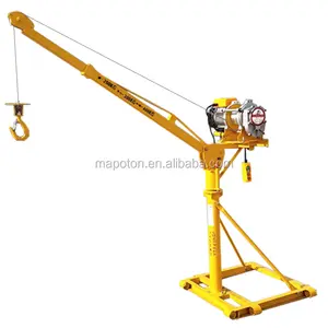 Construção 500kg macaco mini elevador guindaste telescópico