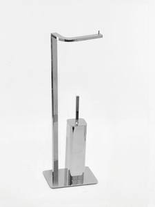 Soporte de rollo de papel de metal cromado para uso de inodoro - Product Image 2