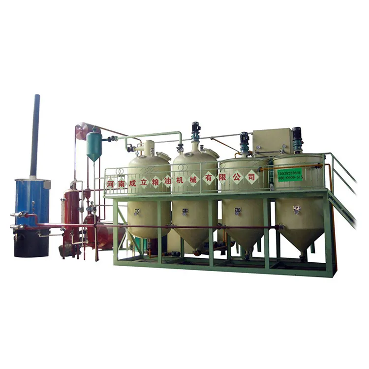 Máquina de refino de óleo vegetal 3-5T/máquina de refino de óleo de soja/máquina de prensa de óleo de semente de girassol de colza
