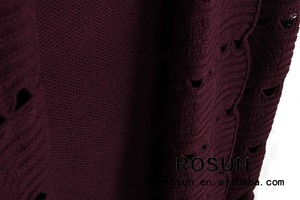 2015 <span class=keywords><strong>mujeres</strong></span> suéter flojo <span class=keywords><strong>tupe</strong></span> precio venta al por mayor chaqueta de punto en púrpura - Product Image 3