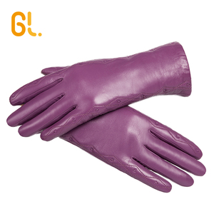 GL44 <span class=keywords><strong>Sexy</strong></span> Winter Ladies Pink Kleid Echte gute Schaffell Leder handschuhe - Product Image 5