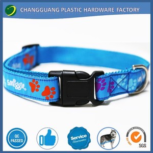10mm Personnalisé Logo Imprimé Sangle En Nylon Rougeoyant Animaux Chien/<span class=keywords><strong>Chat</strong></span> Colliers - Product Image 1